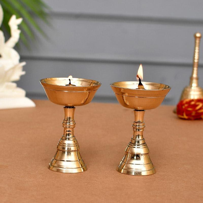 Kerala Brass Diya - Set Of Two