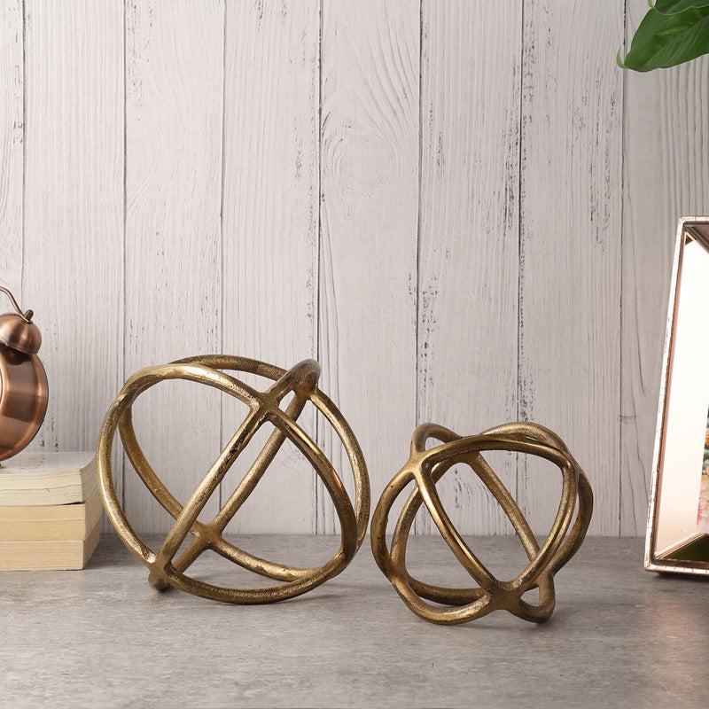 Arbie Orb Showpiece (Gold) - Set Of two