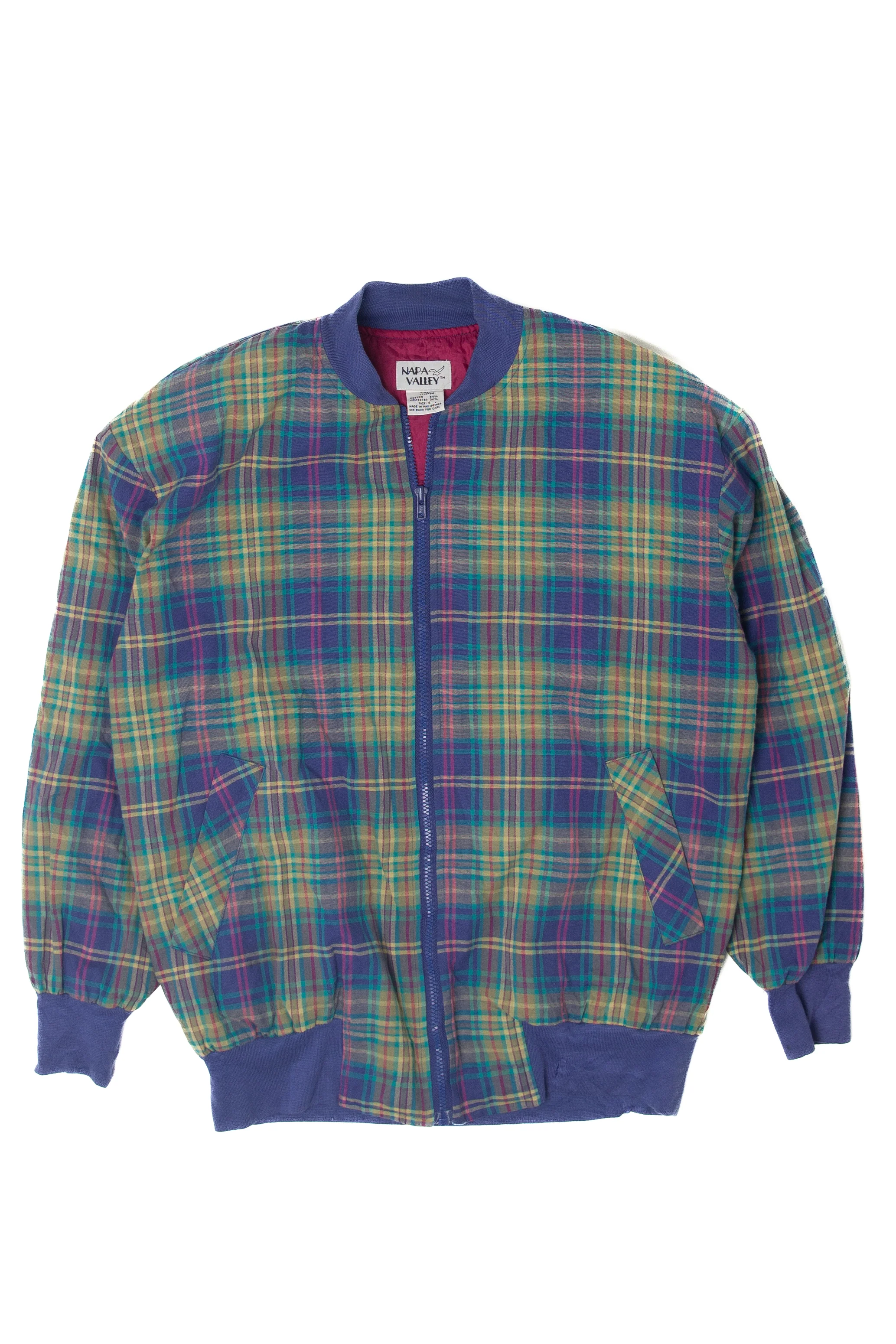 Vintage Napa Valley Plaid Lightweight Jacket (1990s)